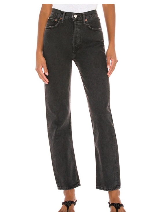 Agolde Denim - Agolde 90s Pinch Black Straight-Leg Jeans